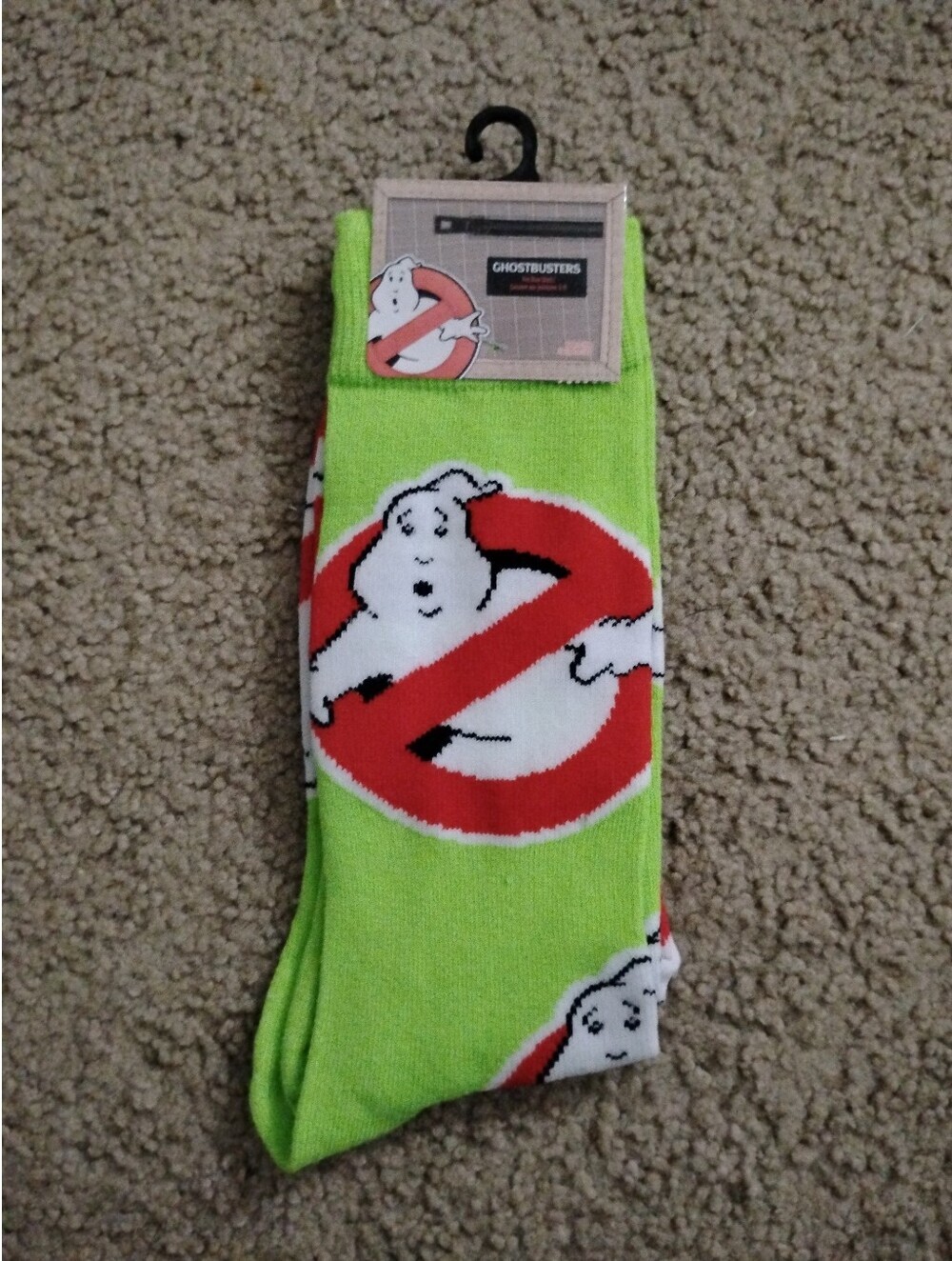 Ghostbusters Slimer Green Crew Socks